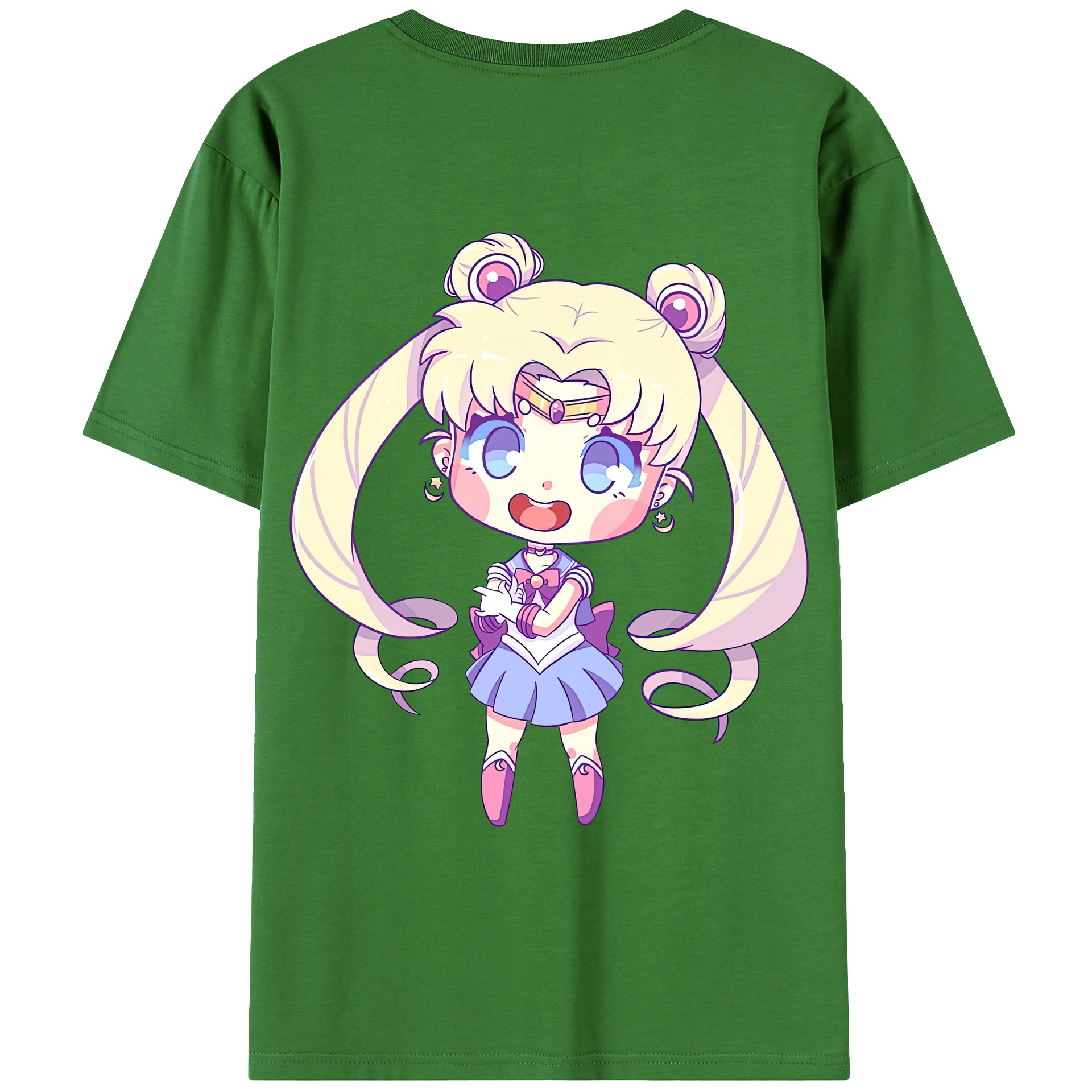 （画像用） 美少女戦士セーラームーン 月野 うさぎ つきの うさぎ Sailor Moon Tsukino Usagi レディース半袖Tシャツ(バックプリント)